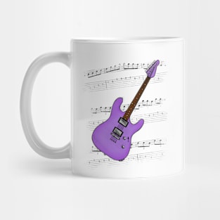 Guitar Tab Electric Guitarist Music Notation Musician (Purple) Mug